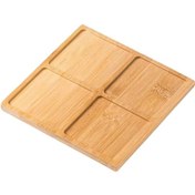 Resim Suntek Bambu Servis Tepsisi Kahvaltı Tepsileri Yemek Tepsisi 