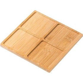 Resim Suntek Bambu Servis Tepsisi Kahvaltı Tepsileri Yemek Tepsisi 