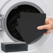 Resim 4/10/20'li Çamaşır Siyah Rengi Güçlendirici Mendiller - 91g/m² Dokumasız Kumaş, Solmuş Siyah Giysiler İçin Özel, Deterjan İçermez, Dayanıklı & Uzun Ömürlü, Çamaşır Odası Temel Malzemeleri 
