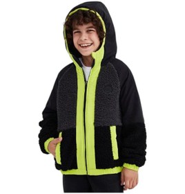 Resim Skechers Fermuarlı Erkek Çocuk Polar Mont Siyah 