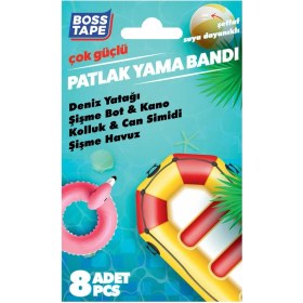 Resim Boss Tape Patlak Yama Tamir Bandı Şişme Top Bot Kolluk Pilates Topu Patlak Yaması 