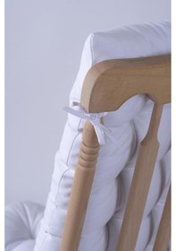 Resim Altınpamuk Lüx Sallanan Sandalye Minderi Selen Bağcıklı 120x50cm Sadece Minder Beyaz 