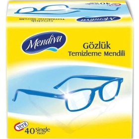 Resim Mendiva Gözlük ve Cam Ekran Temizleme Mendili 160 Adet Uzun Süreli Koruma Sağlar 