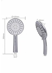 Resim Galaxy 5 Fonksiyonlu Krom Duş Başlığı Kireç Kırıcılı El Duşu Krom 