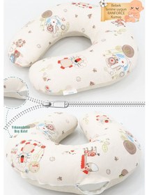 Resim Mordesign Çift Taraflı Emzirme Yastığı /bebek Destek Minderi, Hamile Yastığı, Pamuklu Kumaş, Animal Serisi Zg746 