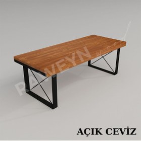 Resim deryawood Raweyn Masif Ahşap Lotus Toplantı Masası 100*220*76 Cm 