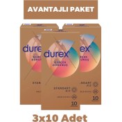 Resim Durex Gerçek Dokunuş Ultra Kaygan Prezervatif 10'lu 3 Adet 