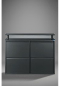 Resim Lıccıa Metal Ayakkabılık 2 Li Yatay Model Antrasit 