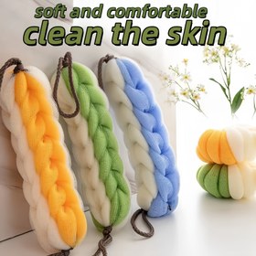 Resim Ekstra Büyük Ekstra Kalın Banyo & Sırt Fırçası - Ultra-Yumuşak Peeling Lufa ile Dayanıklı İp Saplı, Nazik Temizlik ve Kaslar için Çok Renkli Seçenekler, Dayanıklı Banyo & Duş Süngerleri 