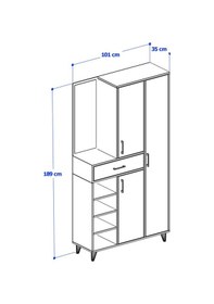 Resim Opus Portmanto - Atlas Çam - Antrasit 