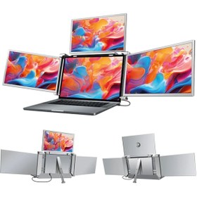 Resim Trimonitör 14” Taşınabilir Üçlü Monitör 