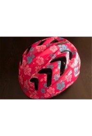 Resim Moon M-7 Çocuk Kask Çiçekli - Pembe Mavi - M 