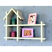 Resim Hommy Serçe Lake Duvar Rafı Beyaz 