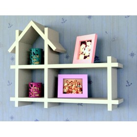 Resim Hommy Serçe Lake Duvar Rafı Beyaz 