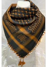Resim Arwoan Puşi Boyunluk Şal - Turuncu-siyah Turuncu-siyah Turuncu - Siyah 