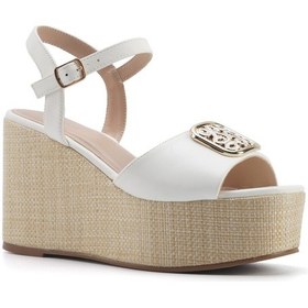 Resim Nine West Monnı 5fx Beyaz Kadın Dolgu Topuk Sandalet 000000000101929051 Beyaz 