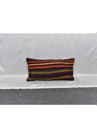 Resim Zehra Abla Halı Yeni El Dokuma Dekoratif Lumbar Kilim Kırlent Yastık Kılıfı 6196 
