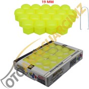 Resim A Kalite Mefsa Bijon Kapağı Düz 19 Mm Fosfor Sarı 20 Li Set 