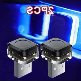 Resim Trendooze Turcoshop11 2 Adet Usb Mavi Led Araç İçi Aydınlatma Dekoratif Ev Işık, Part 