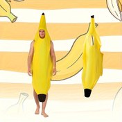 Resim Unisex Yetişkin Muz Kostümü, Polyester, Tüysüz, Tek Beden Çoğuna Uygun, Elektrik Gerektirmez, Cadılar Bayramı, Noel, Hasat, Evrensel Partiler ve Temalı Kutlamalar için 