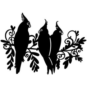 Resim Papağan Ailesi Sticker 20 X 14 Cm 