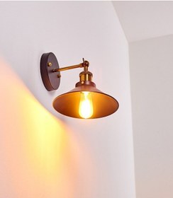 Resim Riolight Retro Tekli Metal Sarkıt Duvar Aplik Şapka Çapı 22cm Siyah 