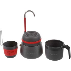 Resim Alocs Kamp Filtre Kahve Demleme Potu Moka Pot Tam Set 