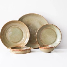 Resim Kalabalık Sofralar Mezelikli Kahvaltı Takımı - Müdavim Yeşil 