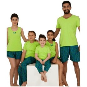 Resim The Don Aile Yeşil-Lacivert Desenli Erkek Çocuk Pijama Takımı (9- 