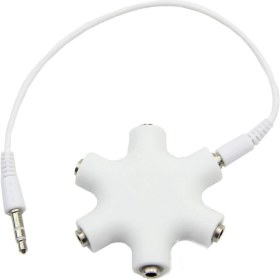 Resim Microcase 5 Çıkışlı Kulaklık Ses Çoklayıcı Adaptör 5in1 Beyaz - AL2617 