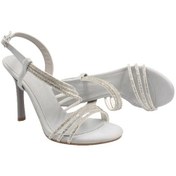 Resim Prego Park Moda Taş Biye Detaylı Topuklu Kadın Saten Abiye Ayakkabı Gumüş Gumüş 