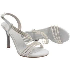 Resim Prego Park Moda Taş Biye Detaylı Topuklu Kadın Saten Abiye Ayakkabı Gumüş Gumüş 