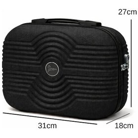 Resim Kabin Boy Valiz + Makyaj Çanta Siyah-siyah 1167 Siyah 