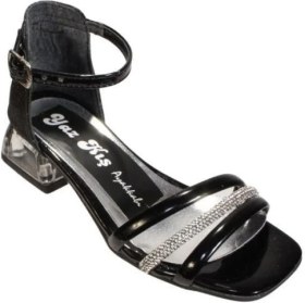 Resim Yaz Kış Ayakkabı Yazkış Kız Çocuk Gümüş Siyah Taşlı Tek Bant Ayakkabı 