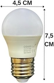 Resim Osaka 7W (50W) Beyaz Işık E27 Duylu Led Ampul, 10 Adet 