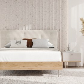 Resim Enza Home Cante Başlıklı Karyola 2'li Set - Krem 