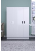 Resim ABETEMOBİLYA Abete-4 Kapılı Beyaz Gardırop 