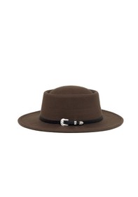 Resim Berellini Kaşe Kaşmir - Unisex Geniş Fotör Kahverengi 
