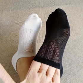 Resim 6 Çift/12 Çift Yazlık Erkek Çorapları, Çiftli Renk Rayon Karışımlı Bambu Lif Tekne Çoraplar, Nefes Alabilir File Silikon Kaymaz 