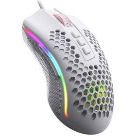 Resim Reedark M808 Rgb Kablolu Oyuncu Mouse İskeletleştirilmiş Petek Kabuğu Usb Bağlantı Noktası 
