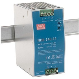 Resim Ndr-240-24 Meanwell Ray Tipi Güç Kaynağı 