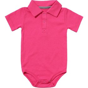Resim Lapel baby onesies - Rose Red / 3m 