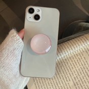 Resim 1 adet Şeker Şekilli Cep Telefonu İtme-Çekme Braketi Yaratıcı Cep Telefonu İtme-Çekme Entegre Katlanabilir Braketi Tembel Cep Telefonu Arka Asma Braketi 