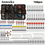 Resim Anmuka 158 Parça Balıkçılık Takımı - Dayanıklı ABS, Tam Deniz & Jigging Aksesuar Seti 
