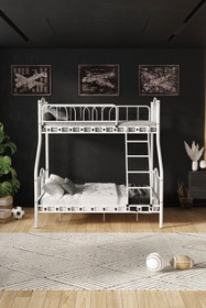 Resim ARGİMO Imaj 3 Kişilik Ebeveyn 3'lü Metal Ranza 90x190 & 140x190 