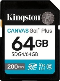 Resim Motion003 Kıngston Sdg4 Plus 64gb Hafıza Kartı 200mbs Okuma Hızı Dslr Aynasız Kamera 4k Video 