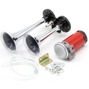 Resim Springsun 12v Çift Trompetli Elektrikli Hava Klarneti, 130db Yüksek Ses, Araç Ve Gemi Uyarı Sistemi, Dayanıklı Çinko Alaşımlı 