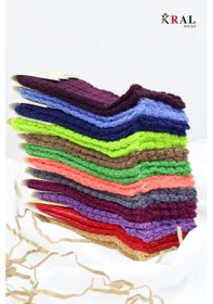 Resim Kral Socks Kadın Kabartma Kışlık Ters Havlu 3 Çift Karma Renk Çorap Seti Çok Renkli 