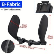 Resim Boatshop1 Ayarlanabilir Hafıza Köpük Araba Boyun Yastığı B Kumaş Konfor Destek Abs Deri Kumaş Boyun Ağrısı Yorgunluk 