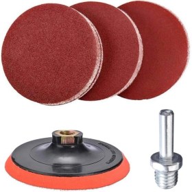 Resim Zımpara Seti Avuç Taşlama Spiral Ahşap Zımparalama + Matkap Aparatı 115 mm (20 Parça) 